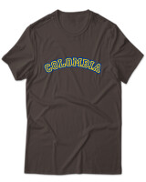 T-Shirt Unisex - Colombia - Color Thumbnail Καφέ