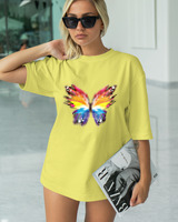 T-Shirt Classic - Color Splash Butterfly - Color Thumbnail LIGHT YELLOW