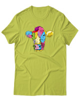T-Shirt Αντρικό - Colorful Cow - Color Thumbnail Λαχανί