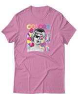 T-Shirt Αντρικό - Colors - Color Thumbnail Ροζ