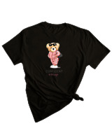 T-Shirt Woman Fashion Γυναικείο - Confident - Color Thumbnail BLACK