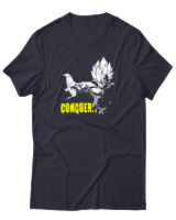 T-Shirt Αντρικό - Conquer Like Vegeta - Color Thumbnail Σκούρο Μπλε
