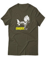 T-Shirt Αντρικό - Conquer Like Vegeta - Color Thumbnail Χακί