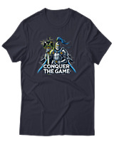 T-Shirt Αντρικό - Conquer The Game - Color Thumbnail Σκούρο Μπλε