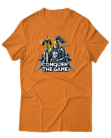 T-Shirt Αντρικό - Conquer The Game - Color Thumbnail Πορτοκαλί