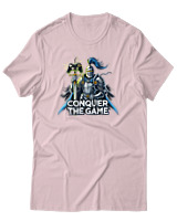 T-Shirt Αντρικό - Conquer The Game - Color Thumbnail Απαλό Ροζ