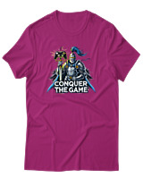 T-Shirt Αντρικό - Conquer The Game - Color Thumbnail Φουξια