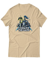 T-Shirt Αντρικό - Conquer The Game - Color Thumbnail Μπεζ