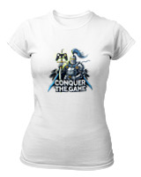 T-Shirt Στενή Γραμμή Γυναικείο - Conquer The Game - Color Thumbnail ΄Ασπρο