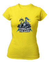 T-Shirt Στενή Γραμμή Γυναικείο - Conquer The Game - Color Thumbnail Κίτρινο