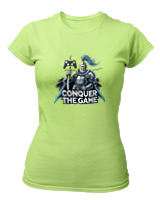 T-Shirt Στενή Γραμμή Γυναικείο - Conquer The Game - Color Thumbnail Λαχανί