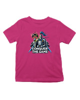 T-Shirt  Παιδικό - Conquer The Game - Color Thumbnail Φουξια