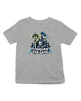 T-Shirt  Παιδικό - Conquer The Game - Color Thumbnail Γκρι Μελανζέ