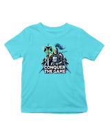 T-Shirt  Παιδικό - Conquer The Game - Color Thumbnail Οινοπνευματί