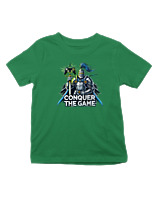 T-Shirt  Παιδικό - Conquer The Game - Color Thumbnail Πράσινο