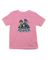 T-Shirt  Παιδικό - Conquer The Game - Color Thumbnail Ροζ