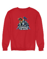Φούτερ χωρίς κουκούλα Γυναικείο - Conquer The Game - Color Thumbnail Κόκκινο