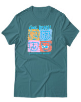 T-Shirt Αντρικό - Cool Bears - Color Thumbnail Μπλε Πράσινο