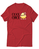 T-Shirt Αντρικό - Cool Chick - Color Thumbnail Κόκκινο
