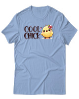 T-Shirt Αντρικό - Cool Chick - Color Thumbnail Γαλάζιο