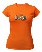 T-Shirt Στενή Γραμμή Γυναικείο - Cool Dad - Color Thumbnail Πορτοκαλί