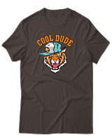 T-Shirt Αντρικό - Cool Dude - Color Thumbnail Καφέ
