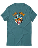 T-Shirt Αντρικό - Cool Dude - Color Thumbnail Μπλε Πράσινο