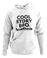 Φούτερ με κουκούλα - Cool Story Bro - Color Thumbnail ΄Ασπρο