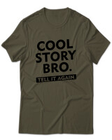 T-Shirt Unisex - Cool Story Bro - Color Thumbnail Χακί