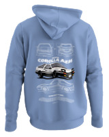 Φούτερ με κουκούλα - Corolla AE86 - Color Thumbnail Blue Carolina