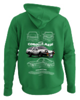 Φούτερ με κουκούλα - Corolla AE86 - Color Thumbnail Kelly Green