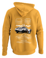 Φούτερ με κουκούλα - Corolla AE86 - Color Thumbnail Κίτρινο Χρυσό