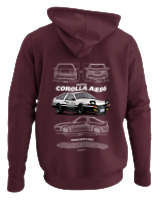 Φούτερ με κουκούλα - Corolla AE86 - Color Thumbnail Marron