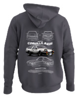 Φούτερ με κουκούλα - Corolla AE86 - Color Thumbnail Ανθρακί