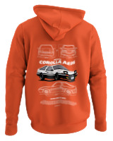 Φούτερ με κουκούλα - Corolla AE86 - Color Thumbnail Orange