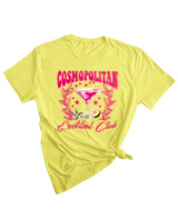 T-Shirt Woman Fashion Γυναικείο - Cosmopolitan - Color Thumbnail LIGHT YELLOW