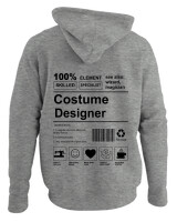 Φούτερ με κουκούλα - Costume Designer - Color Thumbnail Γκρι Μελανζέ