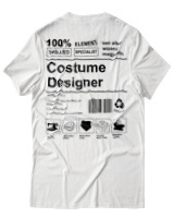 T-Shirt Αντρικό - Costume Designer - Color Thumbnail Άσπρο