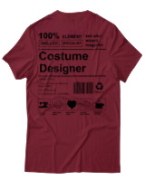 T-Shirt Αντρικό - Costume Designer - Color Thumbnail Σκούρο Κόκκινο