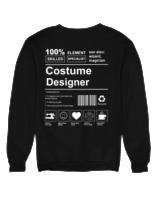 Φούτερ χωρίς κουκούλα Γυναικείο - Costume Designer - Color Thumbnail Μαύρο