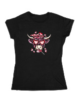 Κοριτσίστικο Κοντομανικο Παιδικό - Cow Lover - Color Thumbnail Μαύρο