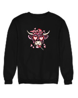 Φούτερ χωρίς κουκούλα Γυναικείο - Cow Lover - Color Thumbnail Μαύρο