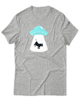 T-Shirt Αντρικό - Cow Space - Color Thumbnail Γκρι Μελανζέ