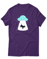 T-Shirt Αντρικό - Cow Space - Color Thumbnail Σκούρο Μωβ