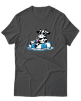 T-Shirt Αντρικό - Cow Vitamine Sea - Color Thumbnail Ανθρακί