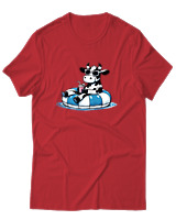 T-Shirt Αντρικό - Cow Vitamine Sea - Color Thumbnail Κόκκινο