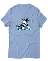 T-Shirt Αντρικό - Cow Vitamine Sea - Color Thumbnail Γαλάζιο