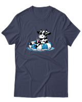 T-Shirt Αντρικό - Cow Vitamine Sea - Color Thumbnail Μπλε Γκρι
