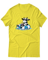 T-Shirt Αντρικό - Cow Vitamine Sea - Color Thumbnail Κίτρινο