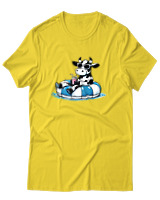 T-Shirt Αντρικό - Cow Vitamine Sea - Color Thumbnail Χρυσό Κίτρινο